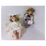 Keepsake Porcelain Doll w/Hat, Metal Bucket (Her