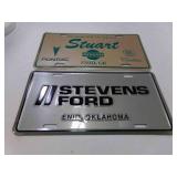 2 Metal Novelty License Plates - Stevens Ford