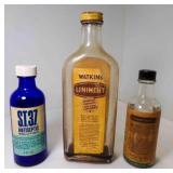 3 OLD Bottles of Medicine - S.T.37 Antiseptic