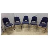 5 Plastic Stacking Formed Child Kid Chairs