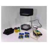 Plastic Hexagon Fish Tank w/Some Accessories
