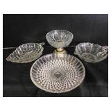 Vintage Anchor Hocking clear glass candy bowls