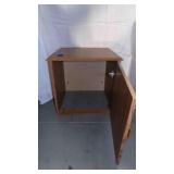 Particle board end table with door (screws are