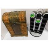 Wicker trunk, mind reader k-cup carousel