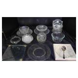 box lot clear glassware- Imperial Candlewick