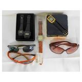 sunglasses, watches