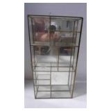 vintage brass/floral etched divided glass case