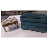 2 foot stools- 1987 sears upholstered, small