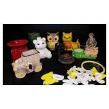 vintage nightlights; candleholders; banks