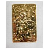 1999 gold plated Mewtwo Pokï¿½mon Burger King card
