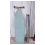 Vintage metal iron board, CD rack