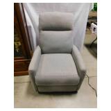 grey fabric electric recliner -powers on