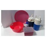plasticware lot- Coleman Polylite; Gott jug