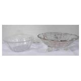 Vintage silver overlay footed glass candy dish