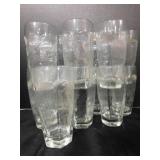 clear glass cups