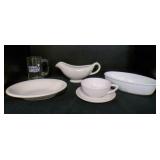 pitcher U.S.Q.M.C; Homer Laughlin bowl;....