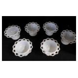 Vintage west Moreland old colony glass desert dish