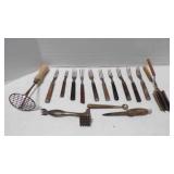 Antique/primitive kitchenware tools - mashers