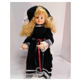 24" motion Christmas doll on stand -powers on