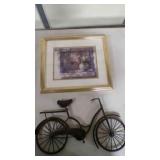 Home, Garden picture, metal hanging bicycle