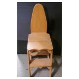 wooded stepstool/ironing board 32"H