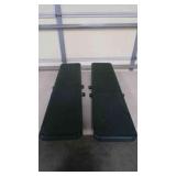2 portable hard plastic benches