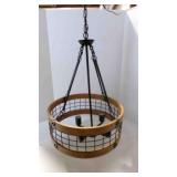 wood, metal hanging ceiling fan