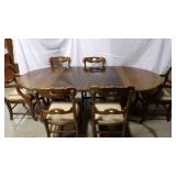 Vintage solid wood table by Davis Cabinet Co.