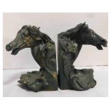 Vintage horsehead bookends