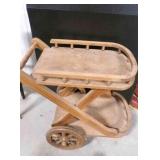 Vintage wood trolly tea/coffee cart