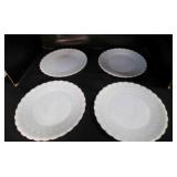Opal Milk Glass Plate set of 4