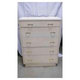 vintage tall dresser 6 drawers painted wood