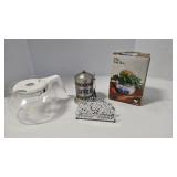 Mr. Coffee pot; The Salt Box; aluminum coffee
