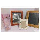 dragon fly vase, picture frames