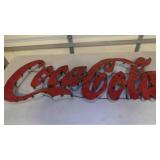 Large metal Coca-Cola sign 46W x 18L