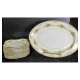 Ransom China serving plate, salad plates