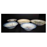 K.J.M.G Japan bowls; Stafford pie dish, other