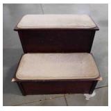 wood steps for small animal -has chew marks on