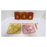 2 Hand Embroidered Tea Towels, Handmade