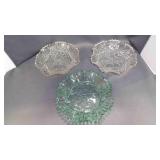 3 Federal Glass Pioneer Pattern Fruit Bowl
