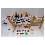 Toy Corral Fence Set, Plastic Animal figures