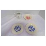 2 Homer Laughlin Wild Rose Pattern Plates