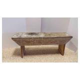 Unfinished wood Bench - DIRTY
