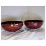 2 Marcrest Oven Proof Stoneware Large Serving