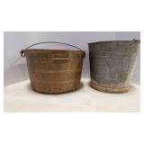 Metal Bucket W/ Handle 11" Round, 10" Tall