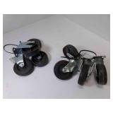 2 Sets of 4 Plastic Wheel Castors NO Brakes/Lock