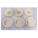 6 Homer Laughlin Golden Wheat Plates