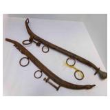 2 Horse Ox Horse Mule Hames - Rust & Patina
