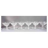 6 Clear Swirl Pedestal Sherbert Sorbet Cups