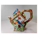 Burton & Burton Ceramic Birdhouse Tea Pot Tree